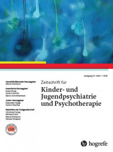 Zeitschrift für Kinder- und Jugendpsychiatrie und Psychotherapie